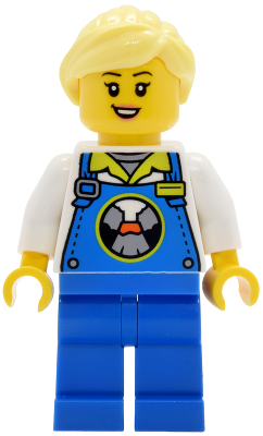 Lava Land Worker - Female, Blue Overalls and Legs, Bright Light Yellow Hair – ГРАДСКИ