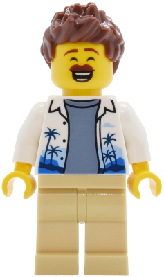 Lava Land Patron - Male, White Hawaiian Shirt, Tan Legs, Reddish Brown Hair – ГРАДСКИ