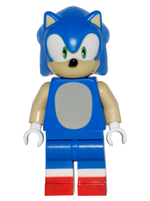 Sonic the Hedgehog - Tan Face and Arms, Grin to Left – ДАЙМЕНШЪНС