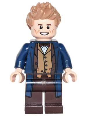 Newt Scamander, Dark Blue Trench Coat, Dark Tan Vest – ДАЙМЕНШЪНС