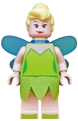 Tinker Bell - Minifigure, Trans-Medium Blue Fairy Wings, Lime Cloth Skirt – ДИСНИ
