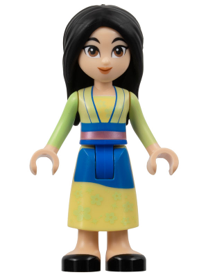 Mulan - Yellowish Green and Bright Light Yellow Robe, Black Shoes, Small Grin – ДИСНИ