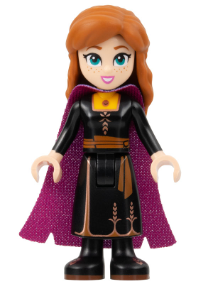 Anna - Black Dress, Magenta and Dark Purple Cape, Narrow Smile – ДИСНИ