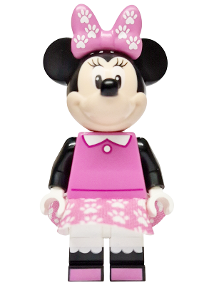 Minnie Mouse - Dark Pink Top, Dress and Bow with Paw Prints – ДИСНИ
