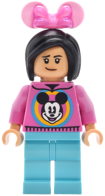 Main Street, U.S.A. Park Guest - Female, Dark Pink Mickey Mouse Sweater, Medium Azure Legs – ДИСНИ