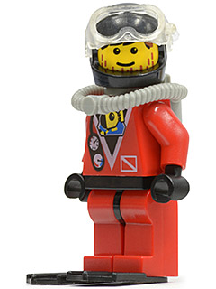 Divers - Red Diver 2, Red Legs with Black Hips, Black Helmet, Brown Bangs, Stubble – ГРАДСКИ