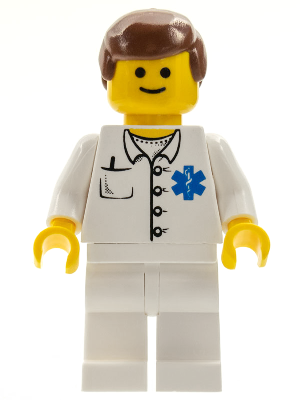 Doctor - EMT Star of Life Button Shirt, White Legs, Reddish Brown Male Hair – ГРАДСКИ