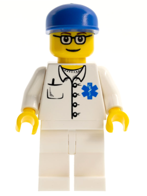 Doctor - EMT Star of Life Button Shirt, White Legs, Blue Cap, Glasses – ГРАДСКИ