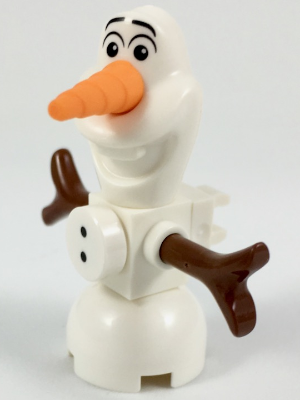 Olaf, Buttons, Clip on Back - Brick Built – ДИСНИ