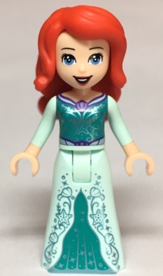 Ariel, Human (Light Nougat) - Light Aqua Dress with Silver Starfish and Shells – ДИСНИ