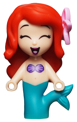 Ariel, Mermaid (Light Nougat) - Micro Doll, Bright Pink Flower – ДИСНИ