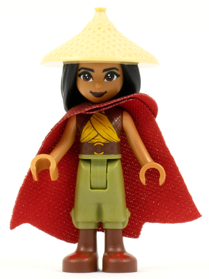 Raya - Tan Conical Hat, Red Cape – ДИСНИ