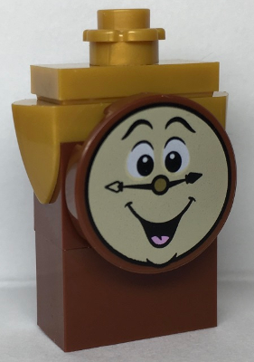 Cogsworth - Printed Face, Pearl Gold Top, no Pendulum Sticker – ДИСНИ