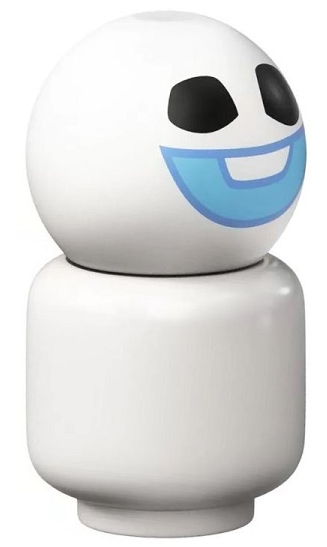Snowgie - Bright Light Blue Smile, Minifigure Head Body – ДИСНИ