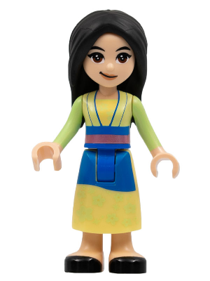 Mulan - Yellowish Green and Bright Light Yellow Robe, Black Shoes, Lopsided Grin – ДИСНИ