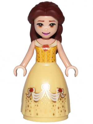 Belle - Dress with Red Roses, no Sleeves, Closed Mouth Smile – ДИСНИ