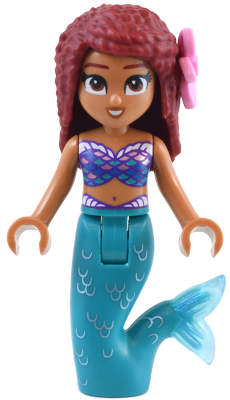Ariel, Mermaid (Medium Nougat) - Mini Doll, Bright Pink Flower – ДИСНИ