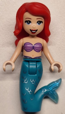 Ariel, Mermaid (Light Nougat) - Medium Lavender Shell Bra Top, Dark Turquoise Tail, Medium Blue Eyes – ДИСНИ