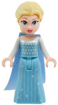 Elsa - Medium Azure Skirt, Medium Blue Long Narrow Glitter Cape, Open Mouth – ДИСНИ