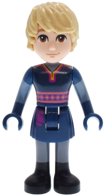 Kristoff - Dark Blue Tunic, Black Boots and Sand Blue Sleeves, Medium Nougat Smile – ДИСНИ
