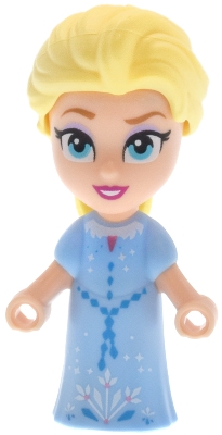 Elsa - Micro Doll, Bright Light Blue Dress with Beaded Belt, Open Mouth Smile – ДИСНИ