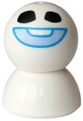 Snowgie - Bright Light Blue Smile, Dark Azure Outline, Dome Top – ДИСНИ