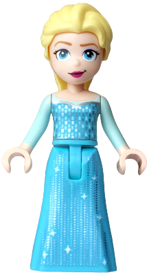 Elsa - Medium Azure Dress, Medium Blue Long Narrow Glitter Cape, Smirk Narrow – ДИСНИ