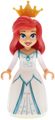 Ariel - Human, Medium Tan, White Dress, Pearl Gold Tiara – ДИСНИ