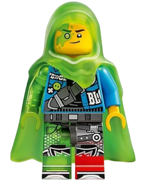 Mateo - Dark Azure Jacket, Trans-Bright Green Cape with Hood – ДРИЙМЗ