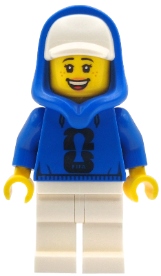 Soccer Spectator - Female, Blue Hoodie with Black FIFA World Cup 2026 Logo, White Cap – ЕДИШЪНС