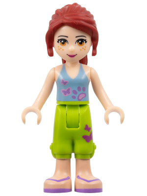 Friends Mia - Lime Cropped Trousers, Medium Blue Top with 2 Butterflies – ПРИЯТЕЛИ