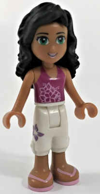 Friends Ella - Magenta Halter Top with Flowers, White Cropped Trousers, Bright Pink Sandals – ПРИЯТЕЛИ