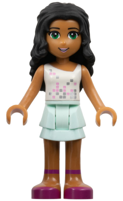 Friends Chloe - Light Aqua Layered Skirt, White Top – ПРИЯТЕЛИ