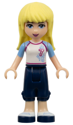 Friends Stephanie - Dark Blue Cropped Trousers, White Soccer Jersey – ПРИЯТЕЛИ