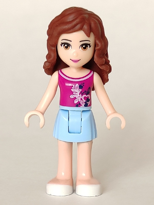 Friends Olivia (Light Nougat) - Bright Light Blue Skirt, Magenta Top – ПРИЯТЕЛИ