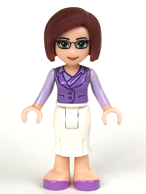Friends Ms. Stevens - White Long Skirt, Medium Lavender Vest – ПРИЯТЕЛИ