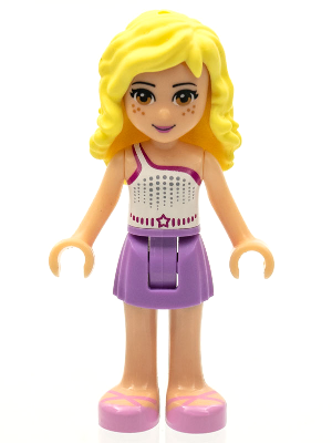 Friends Naya - Medium Lavender Skirt, White Top with Star Belt – ПРИЯТЕЛИ