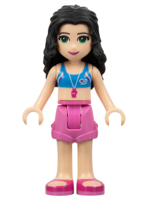 Friends Emma - Dark Pink Shorts, Bikini Top With Whistle, Bow – ПРИЯТЕЛИ