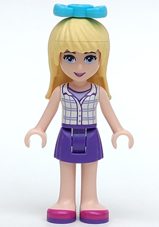 Friends Stephanie - Dark Purple Skirt, White Plaid Button Shirt, Bow – ПРИЯТЕЛИ
