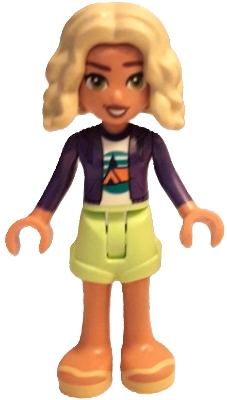 Friends Nova - Dark Purple Hoodie, White Shirt with Tent, Yellowish Green Shorts, Bright Light Yellow Sandals – ПРИЯТЕЛИ