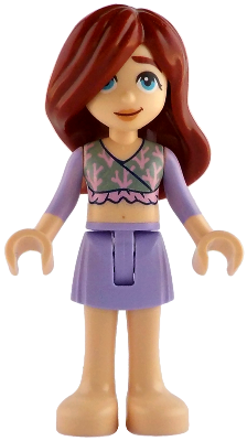 Friends Paisley - Sand Green Top, Lavender Skirt, Bare Feet – ПРИЯТЕЛИ