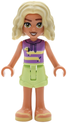 Friends Nova - Medium Lavender Sleeveless Hoodie with Dachshund, Yellowish Green Shorts, Bright Light Yellow Sandals – ПРИЯТЕЛИ