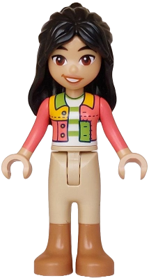Friends Liann - Coral Patchwork Jacket, Tan Trousers with Medium Nougat Boots – ПРИЯТЕЛИ