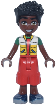 Friends Zac - White and Yellow Jacket, Red Cropped Trousers, Dark Blue Shoes – ПРИЯТЕЛИ