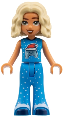 Nova - Dark Azure Outfit with Falling Snow and Game Controller in Santa Hat – ПРИЯТЕЛИ