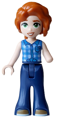 Friends Autumn - Blue Tied Flannel Vest, Dark Blue Trousers Bell-Bottoms, Dark Tan Shoes – ПРИЯТЕЛИ