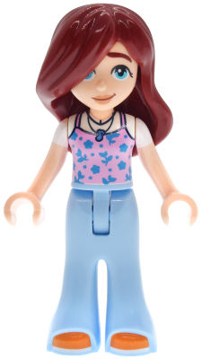 Friends Paisley - Bright Pink Tank Top, Bright Light Blue Trousers Bell-Bottoms, Orange Shoes – ПРИЯТЕЛИ