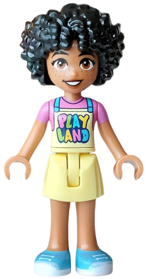Friends Sonia - Bright Light Yellow 'PLAYLAND' Apron, Dark Pink T-Shirt, Medium Azure Shoes – ПРИЯТЕЛИ