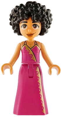 Friends Zahra - Magenta Dress with Gold and Dark Blue Trim – ПРИЯТЕЛИ