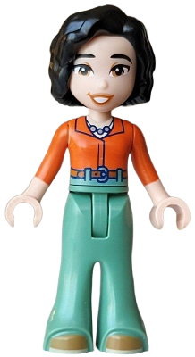 Friends Michelle - Reddish Orange Shirt, Sand Green Trousers Bell-Bottoms, Medium Nougat Shoes – ПРИЯТЕЛИ